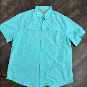 Men's Light Blue Casual Button Down Shirt